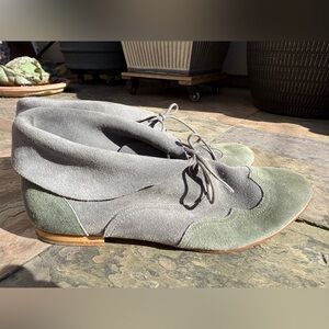 Wolverine 1000 Mile Flat Laced Booties - Blue and Green